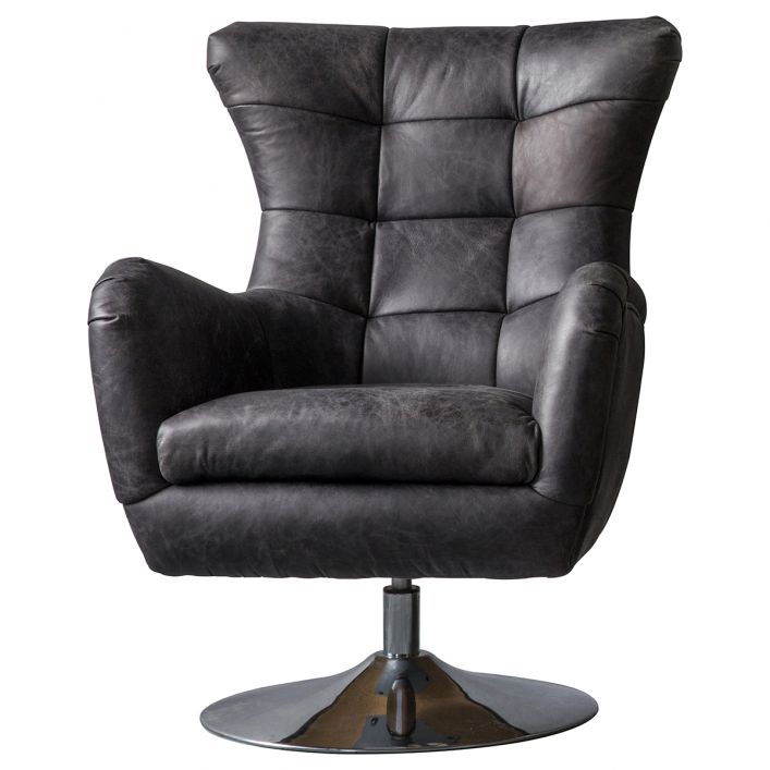 Hudson Living Bristol Antique Armchair - Black