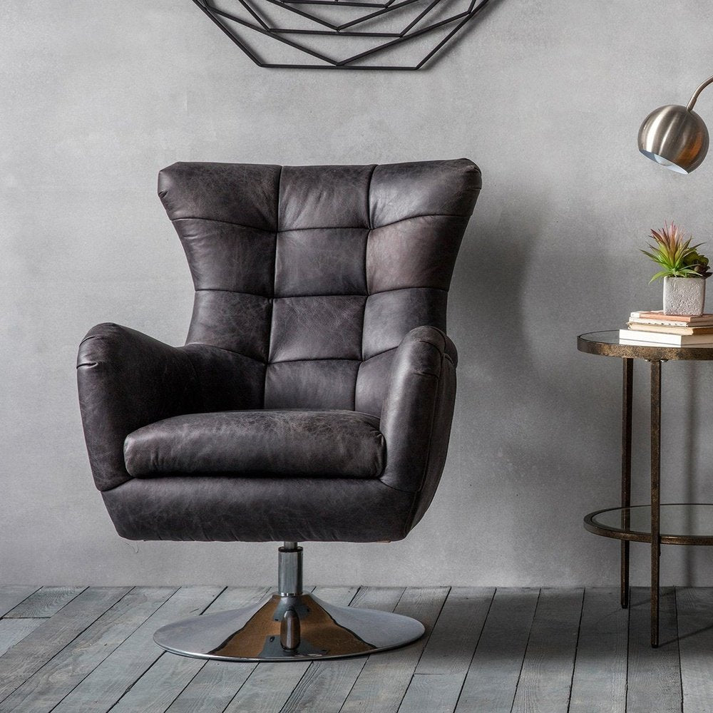 Hudson Living Bristol Antique Armchair - Black