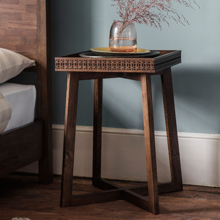 Boho Retreat Bedside Table - Brown