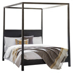 Boho Boutique 4 Poster Bed - Black