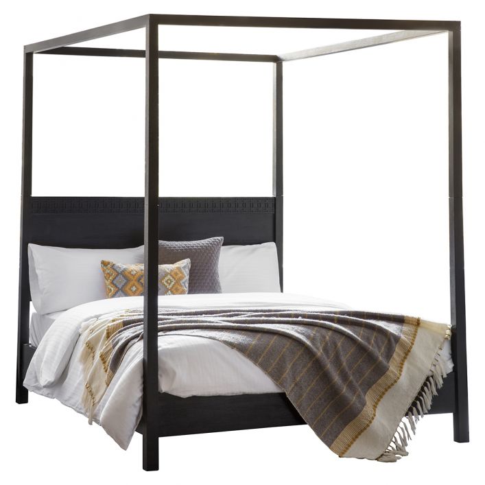 Boho Boutique 4 Poster Bed - Black