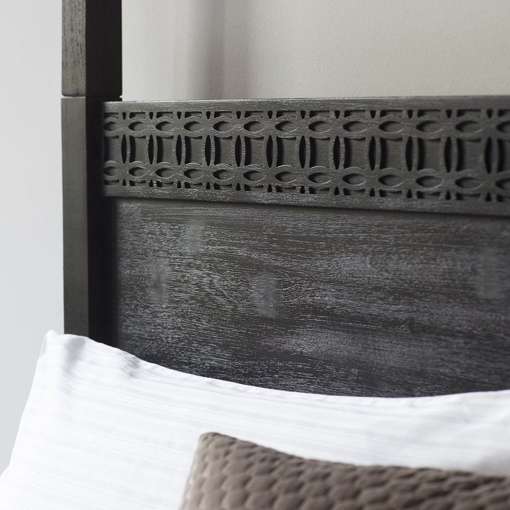 Boho Boutique 4 Poster Bed - Black