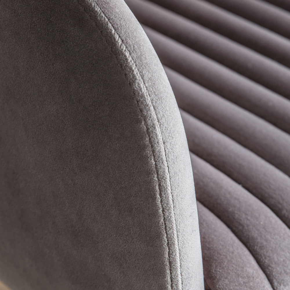 Murray Velvet Chair - Grey