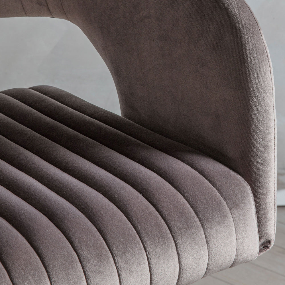 Murray Velvet Chair - Grey