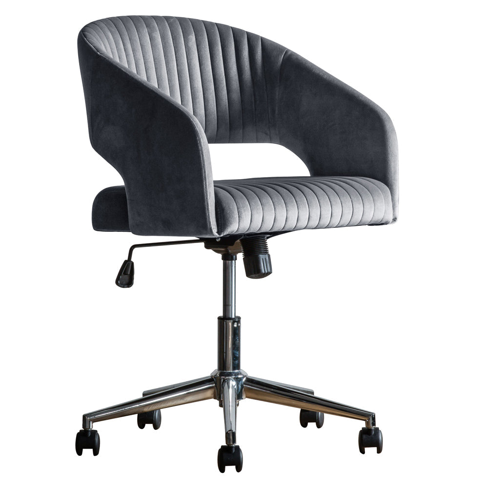 Murray Velvet Chair - Charcoal
