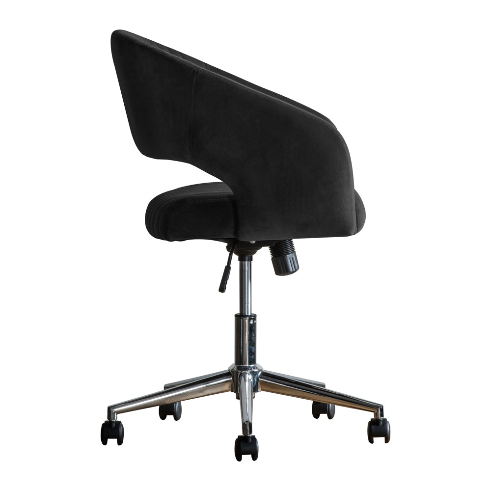 Murray Velvet Chair - Black