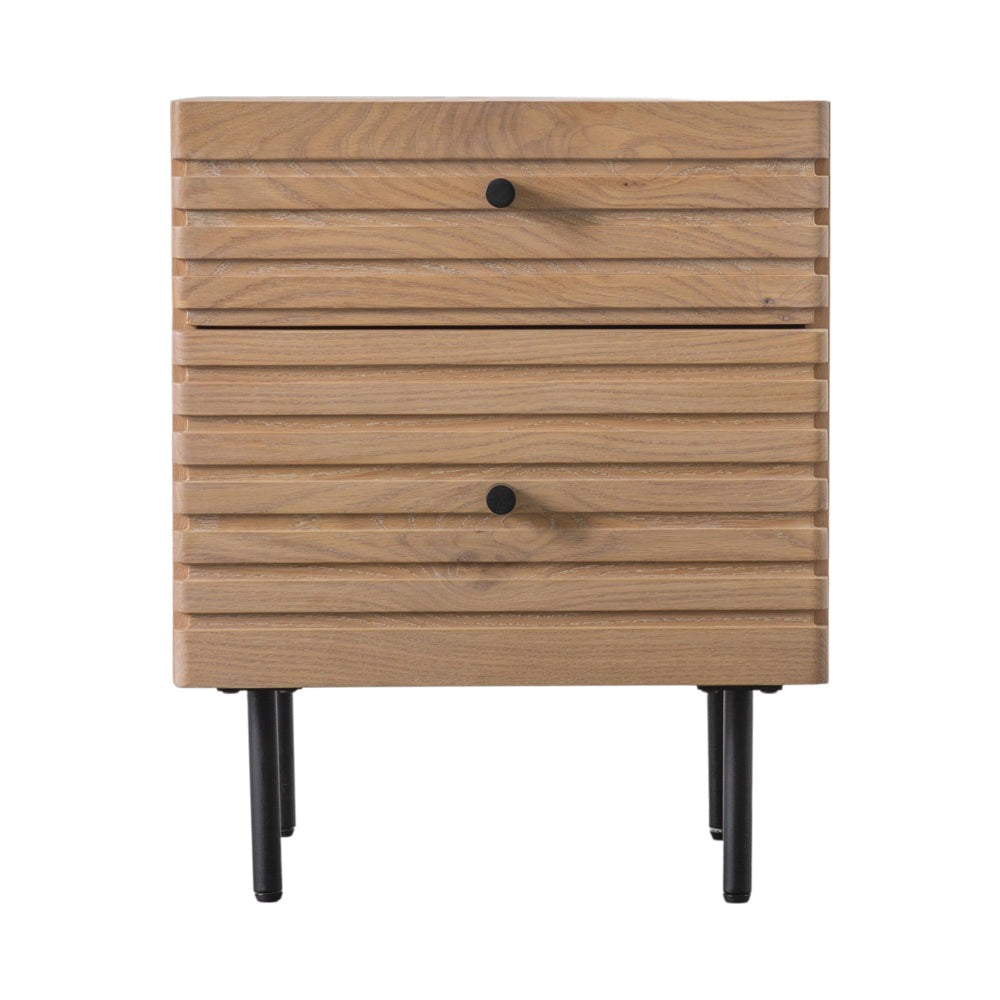 Okayama 2 Drawer Bedside - Natural