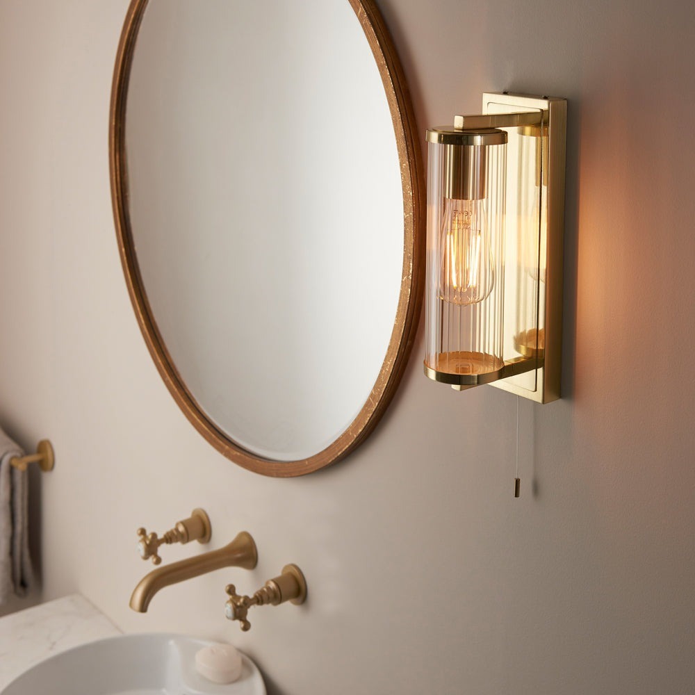 Christel Bathroom Wall Light - Brass