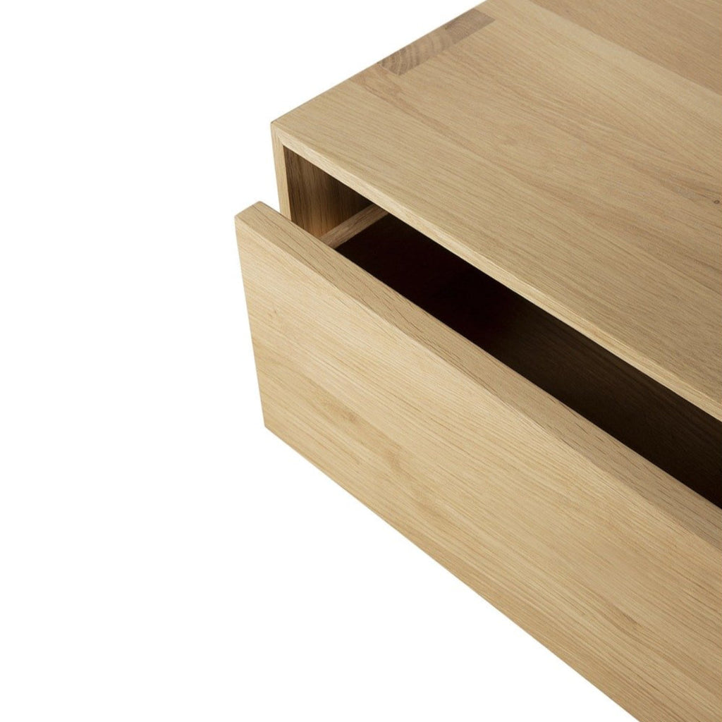Nordic Ii 1 Drawer Hanging Bedside Table - Oak