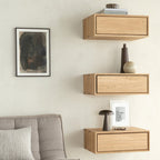 Nordic Ii 1 Drawer Hanging Bedside Table - Oak