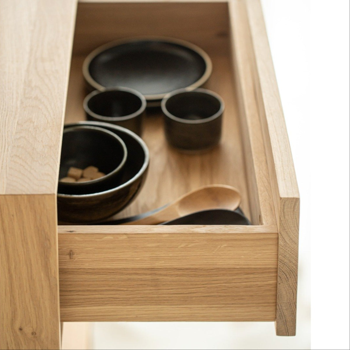 Nordic Ii 1 Drawer Hanging Bedside Table - Oak