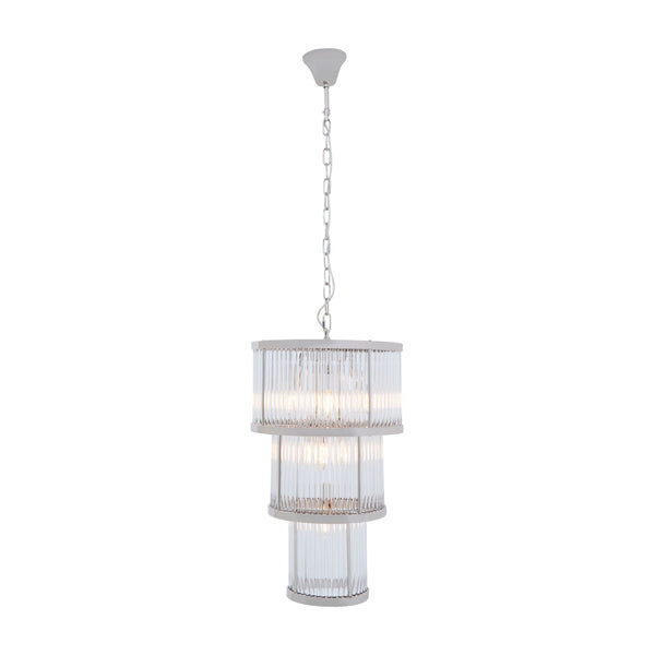 Salsa 3 Tier Chandelier - Nickel Finish