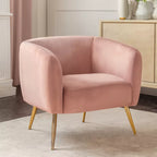 Yasmeen Velvet Armchair - Pink