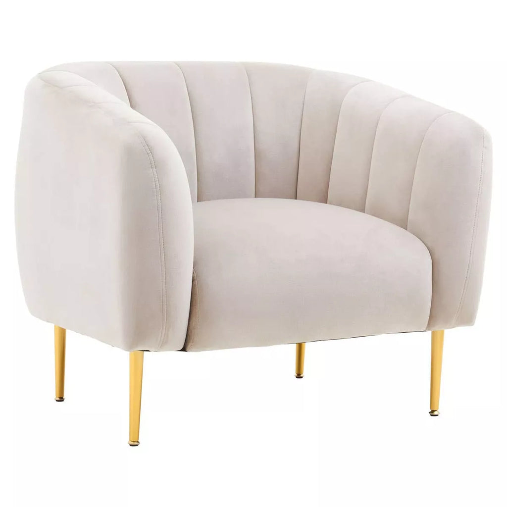 Yasmeen Velvet Armchair - Silver Grey