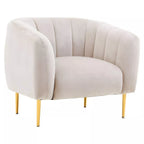 Yasmeen Velvet Armchair - Silver Grey