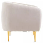 Yasmeen Velvet Armchair - Silver Grey