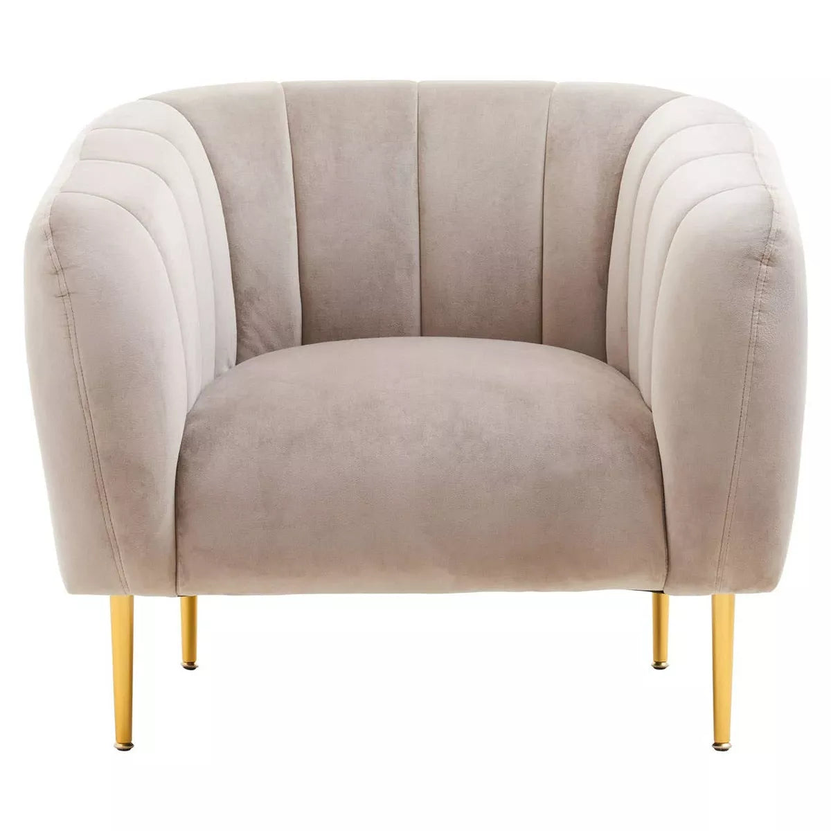 Yasmeen Velvet  Armchair - Mink