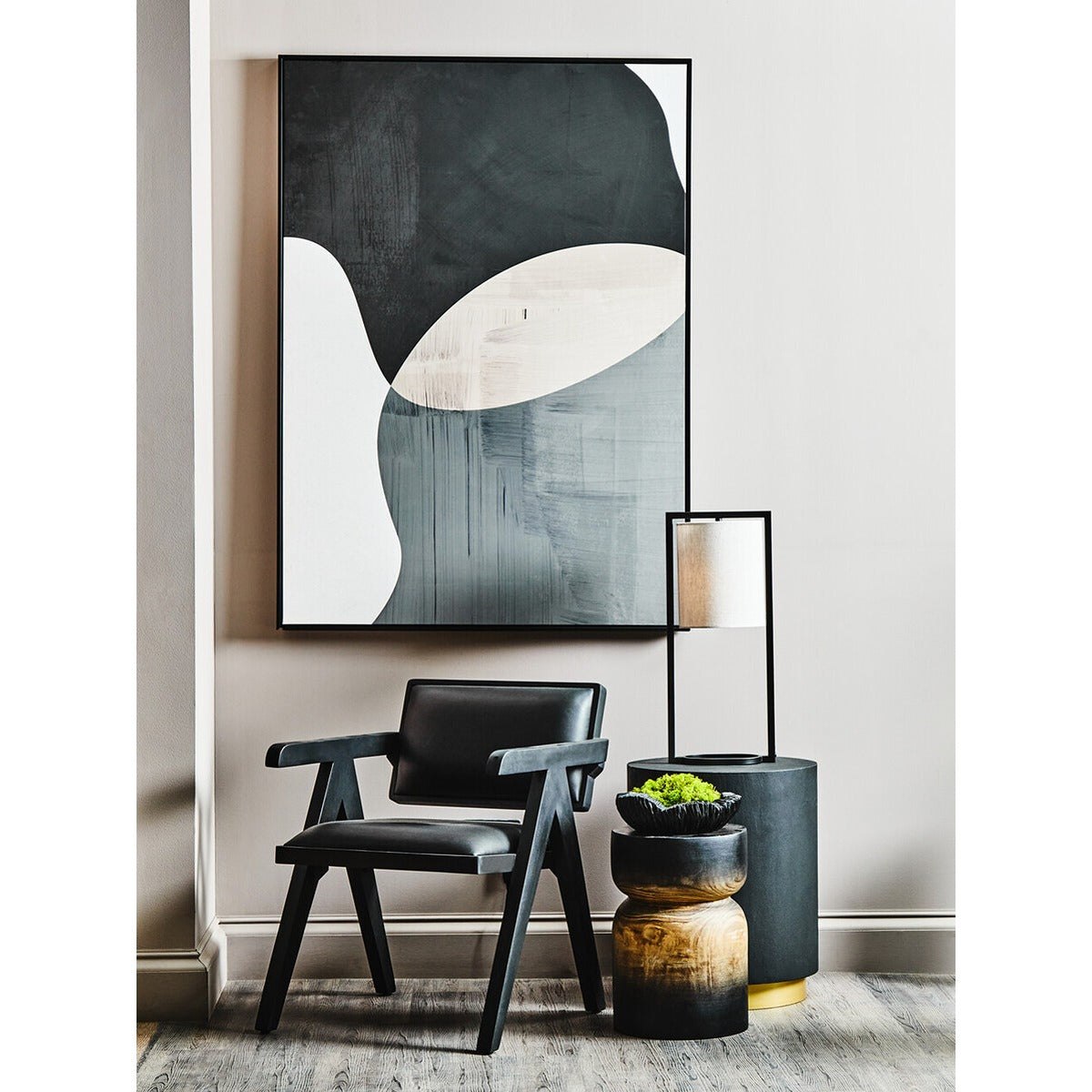 Buffalo Leather Armchair - Black