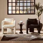 Ozzero Boucle Curved Armchair - Ivory