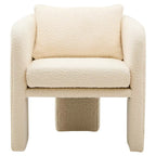 Ozzero Boucle Curved Armchair - Ivory