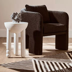 Ozzero Boucle Curved Armchair - Black