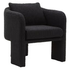 Ozzero Boucle Curved Armchair - Black