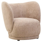 Delray Chenille Curved Chair - Deep Stone