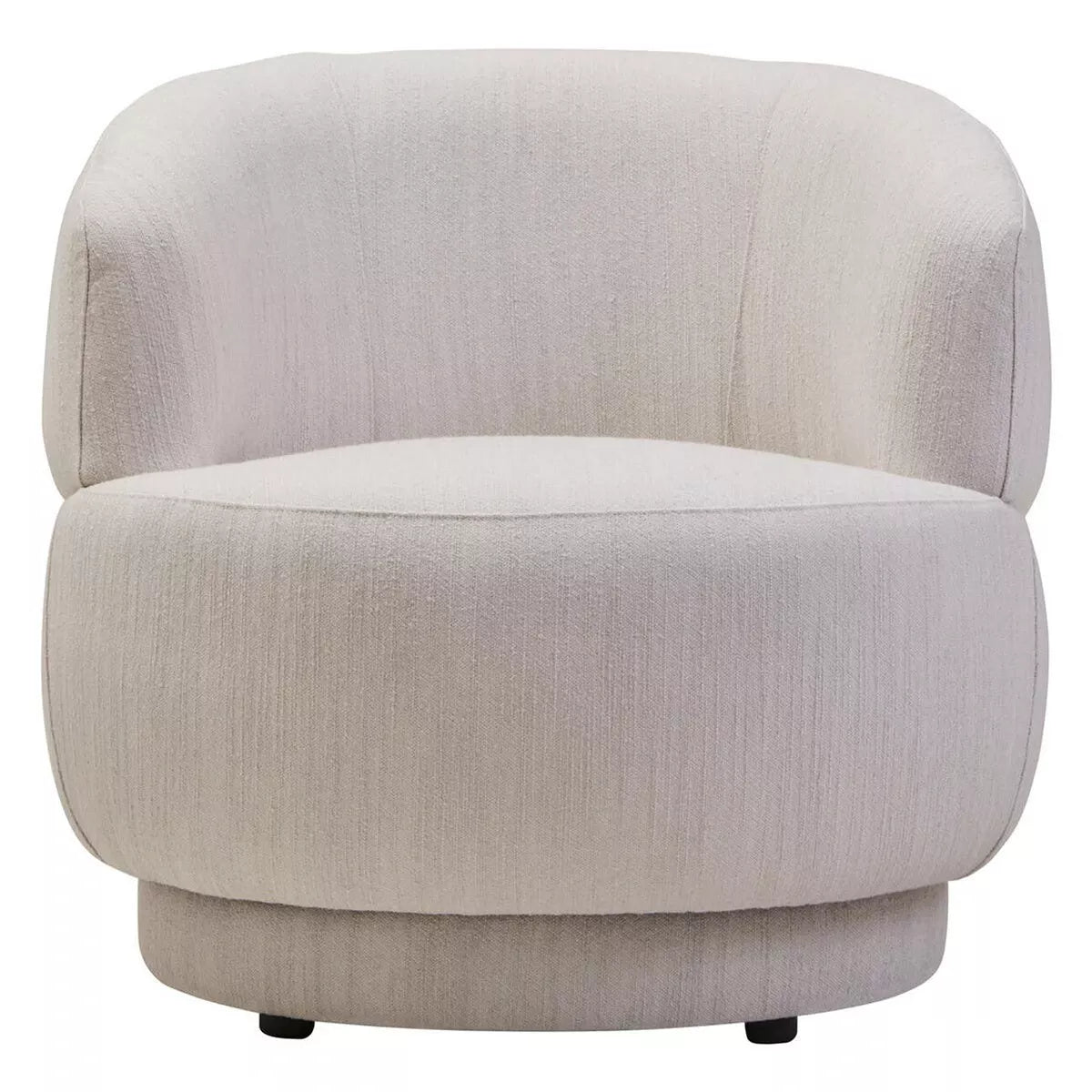 Dale Linen Curved Chair - Ivory