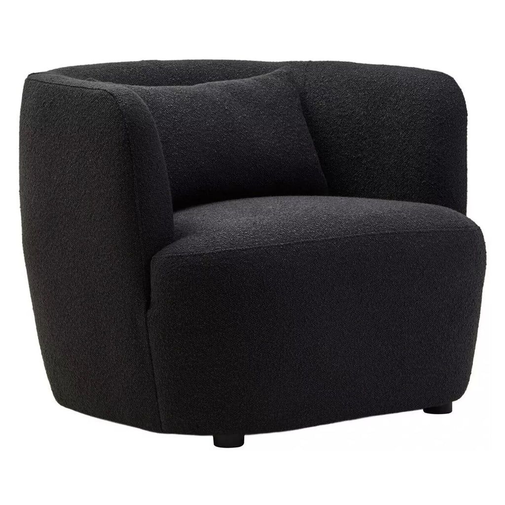 Bruge Textured Curved Chair - Black