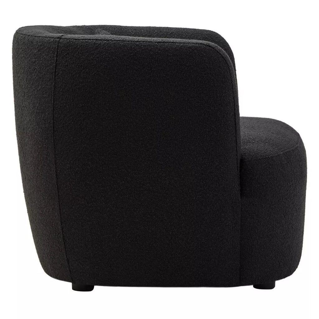 Bruge Textured Curved Chair - Black