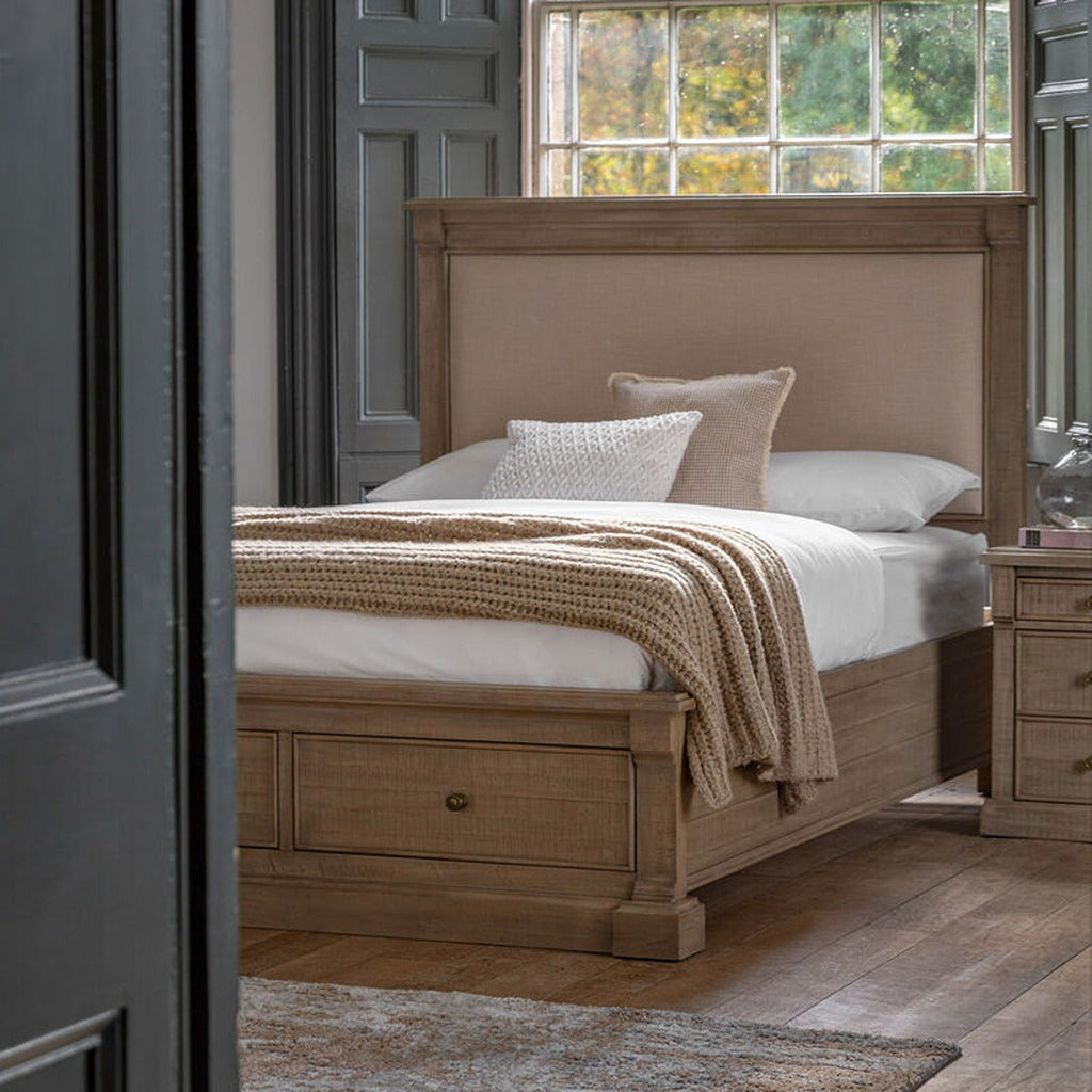 Newbury King Size Bed - Natural