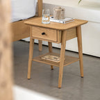 Alston 1 Drawer Bedside Table - Natural
