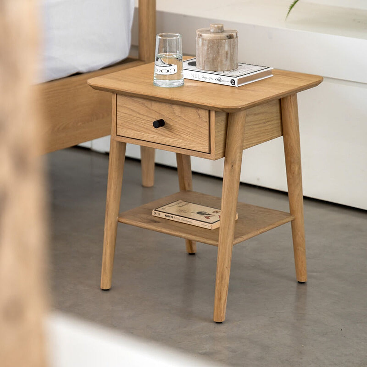 Alston 1 Drawer Bedside Table - Natural | Outlet