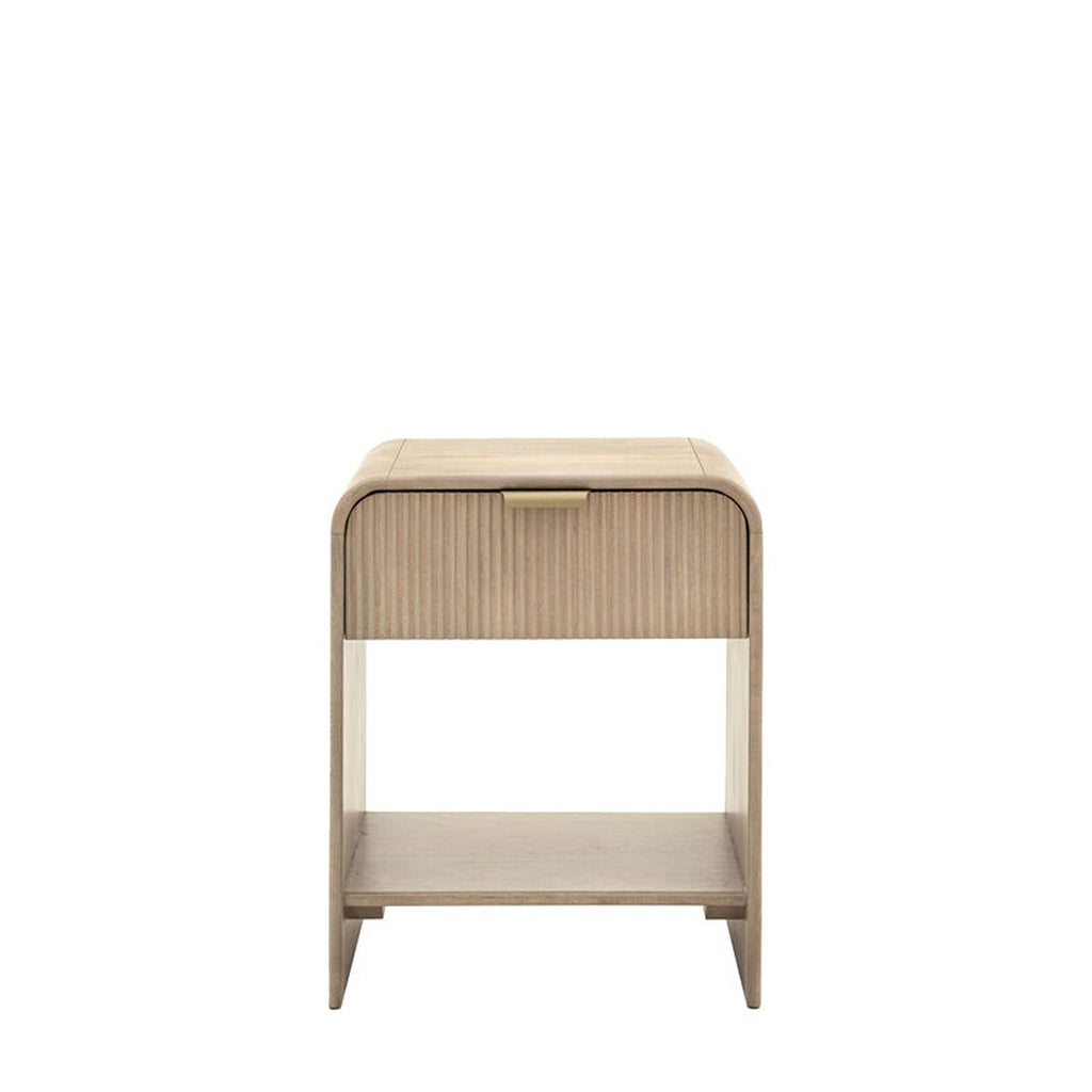 Catala 1 Drawer Bedside Table - Grey