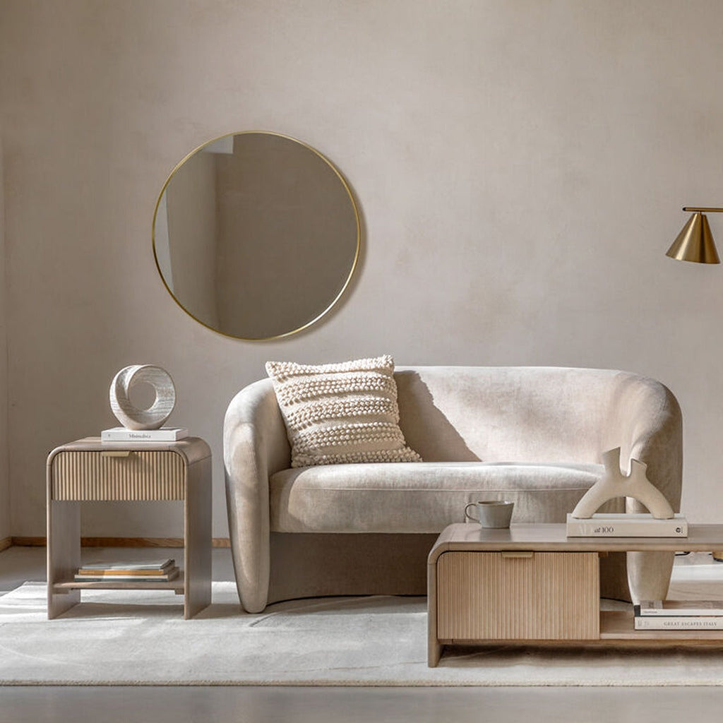 Catala 1 Drawer Bedside Table - Grey