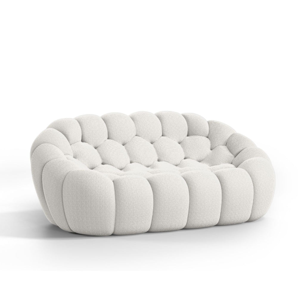 Lumo Classic: White Bubble Sofa for Two, Compressed – Model 02
