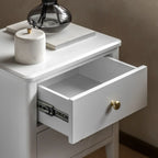 Acton 2 Drawer Bedside Table - White