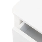 Acton 2 Drawer Bedside Table - White