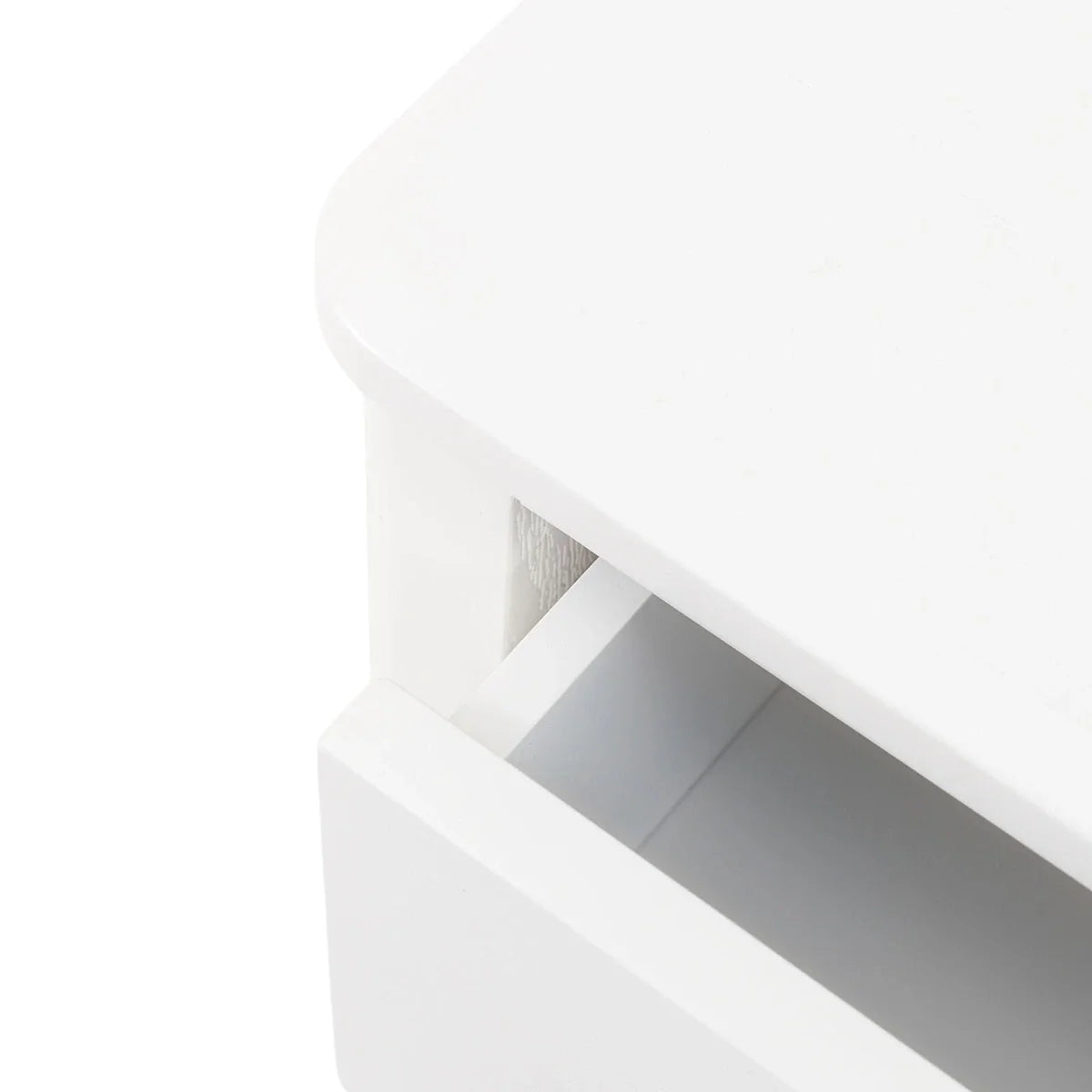 Acton 2 Drawer Bedside Table - White