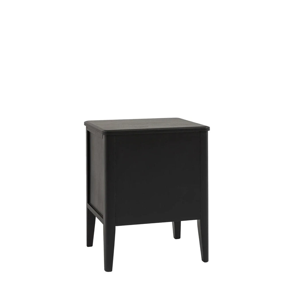 Acton 2 Drawer Bedside Table - Black