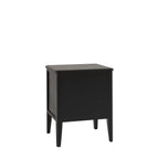 Acton 2 Drawer Bedside Table - Black
