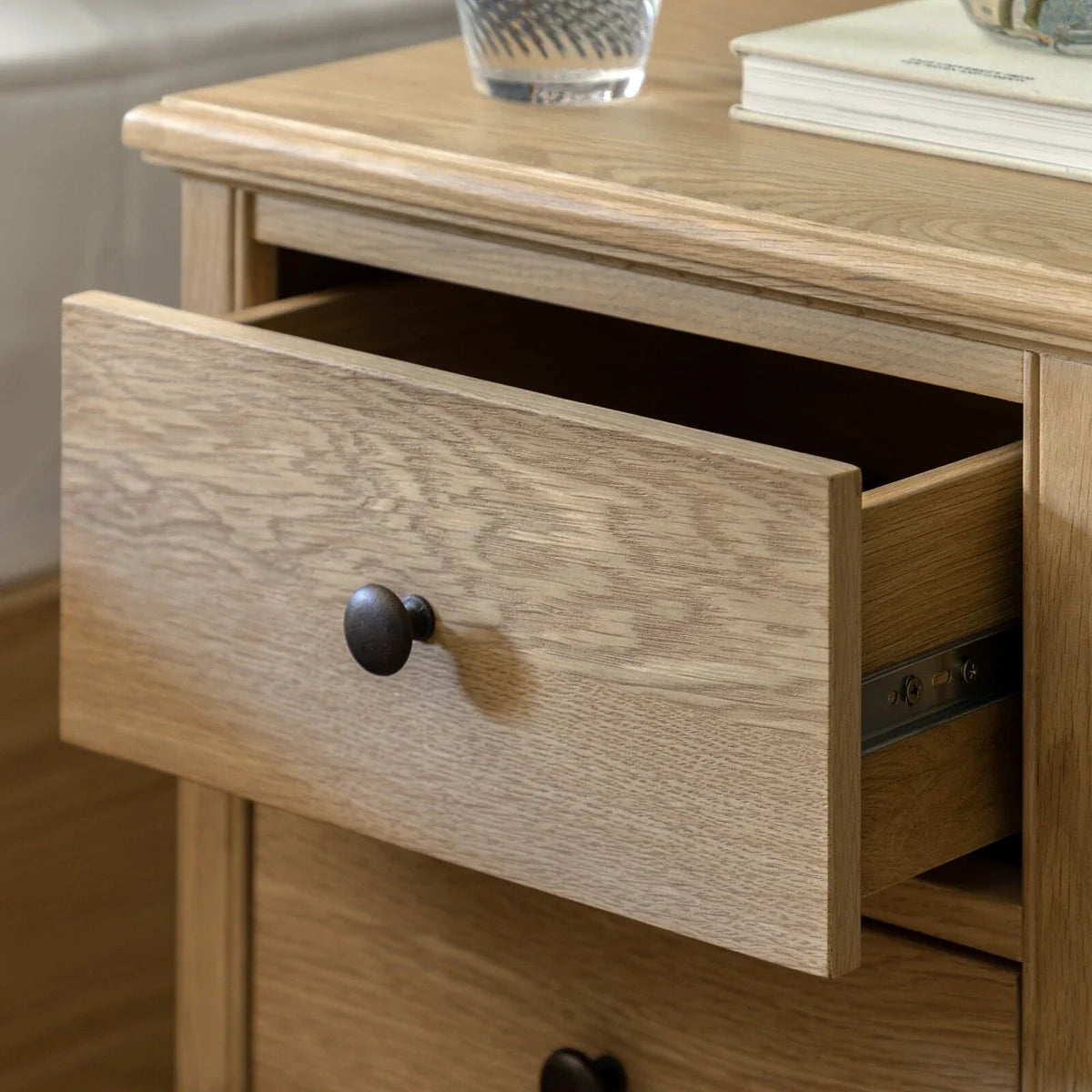 Malvern 2 Drawer Bedside Table - Natural