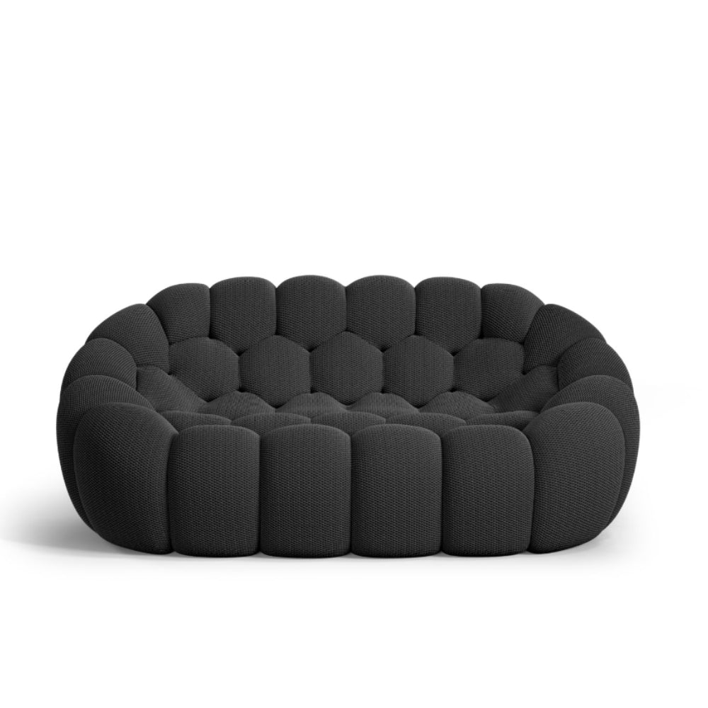 Lumo Classic Black 2-Seat Compressed Bubble Sofa