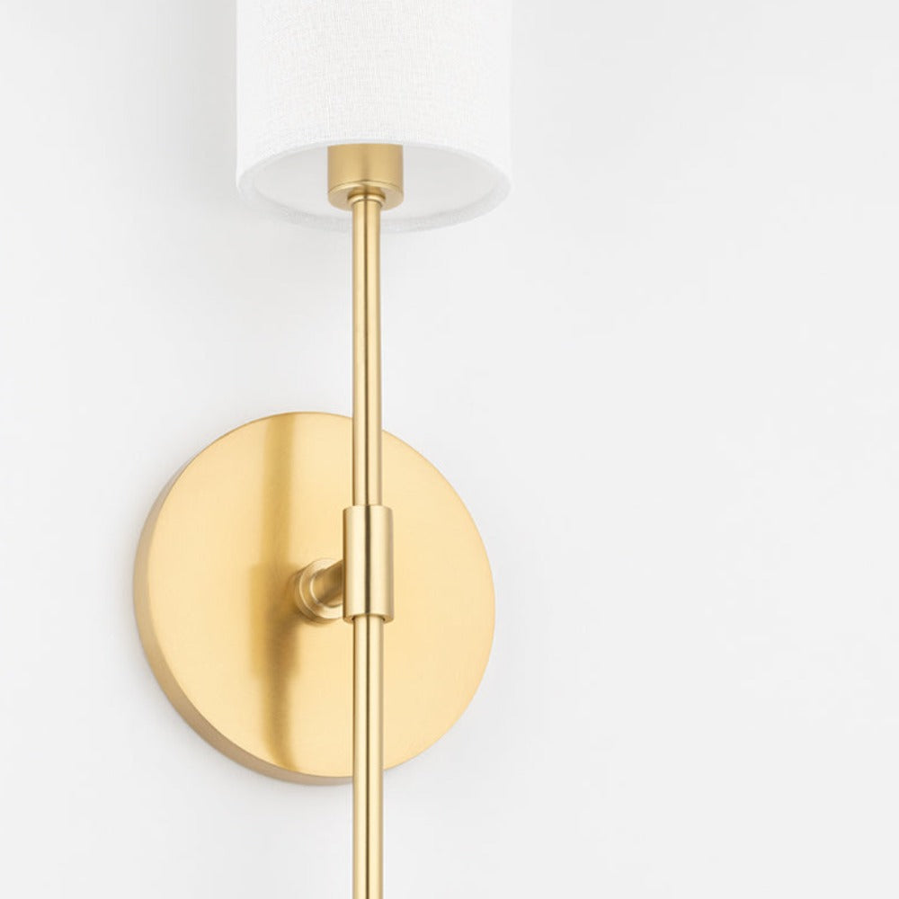 Olivia 1 Light Wall Sconce - Aged Brass