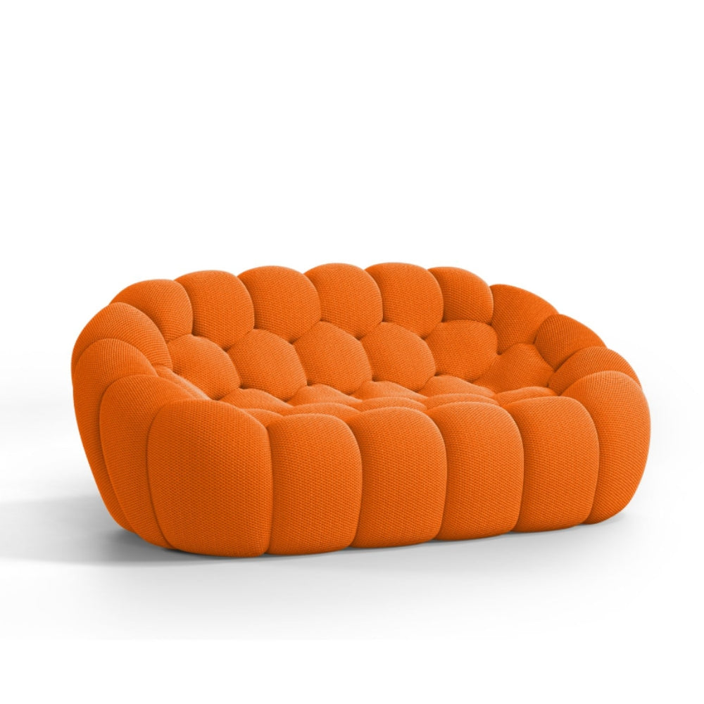 Lumo Classic: Compact 2-Seat Bubble Sofa in Vibrant Orange