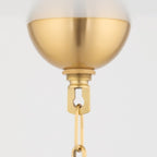 0 6 Light Chandelier - Aged Brass