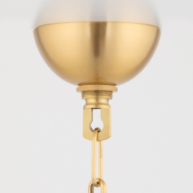 0 6 Light Chandelier - Aged Brass