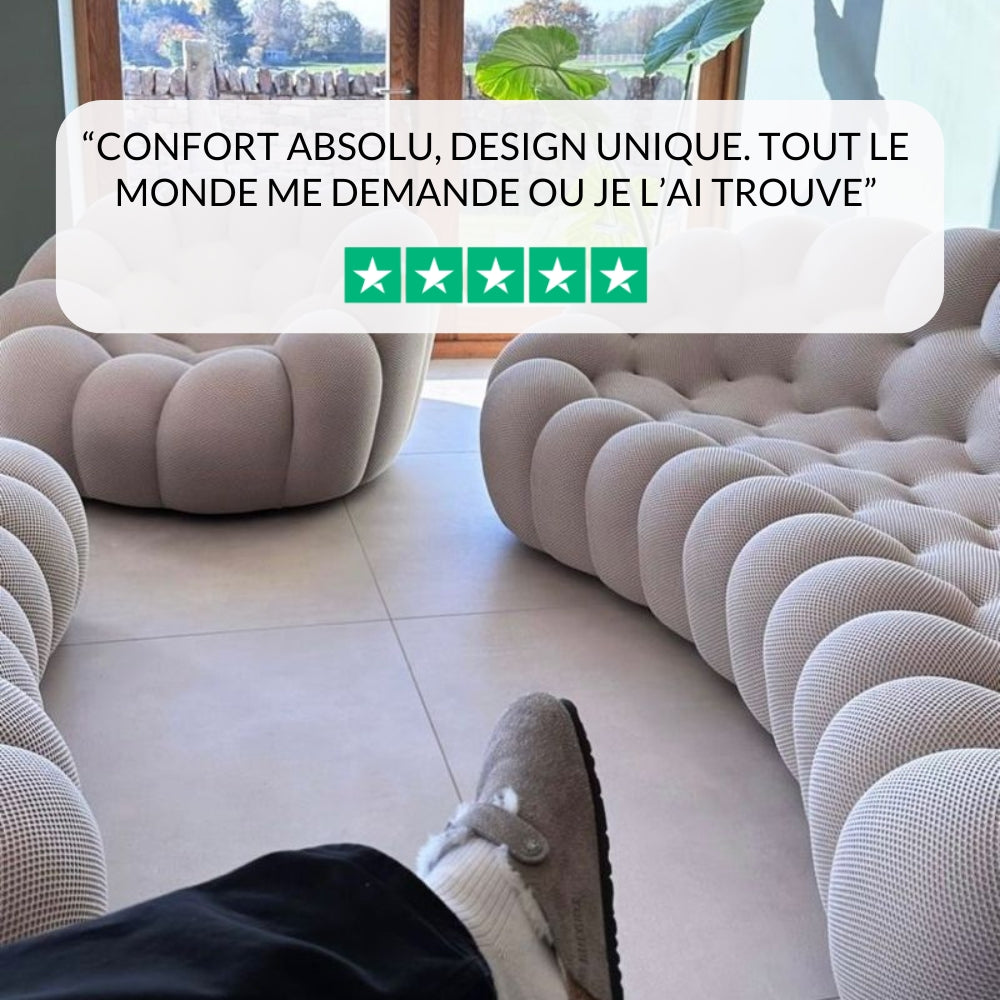 Compressed Bubble Sofa in Vibrant Red – Lumo Design