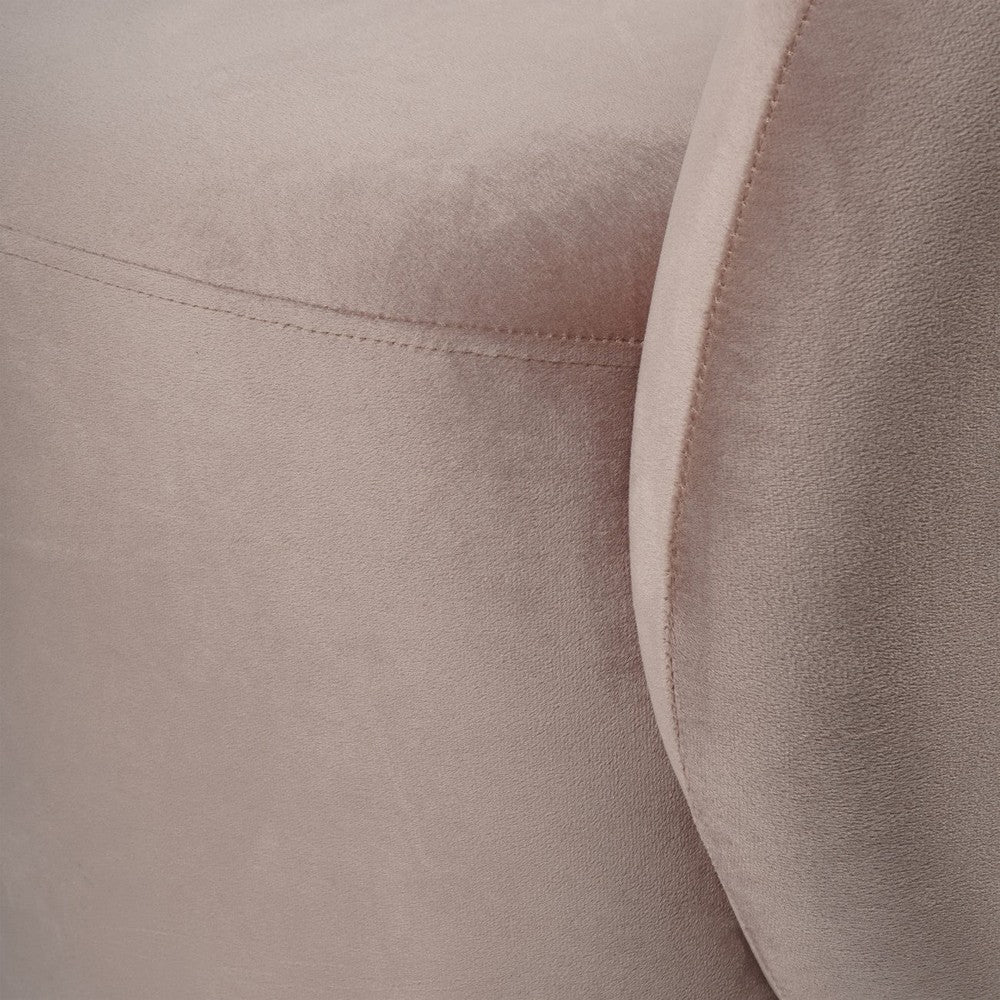 Bingham Upholstered Swivel Chair - Soft Velvet Dusky Pink