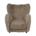 Wallace Faux Sheepskin Armchair - Coffee